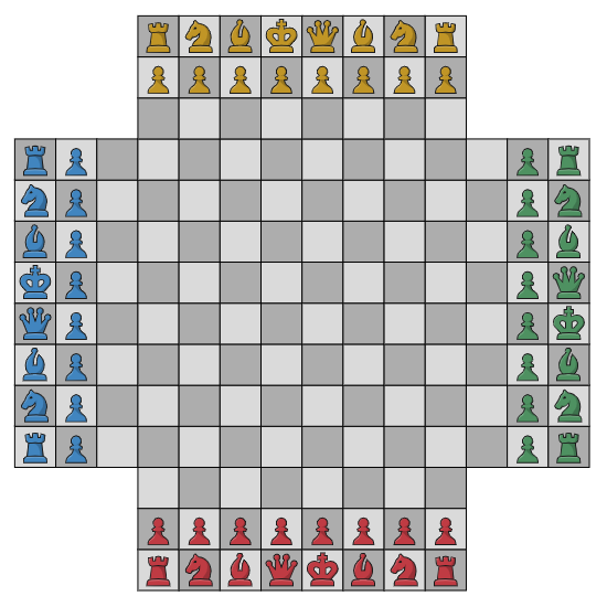 4-player chess board